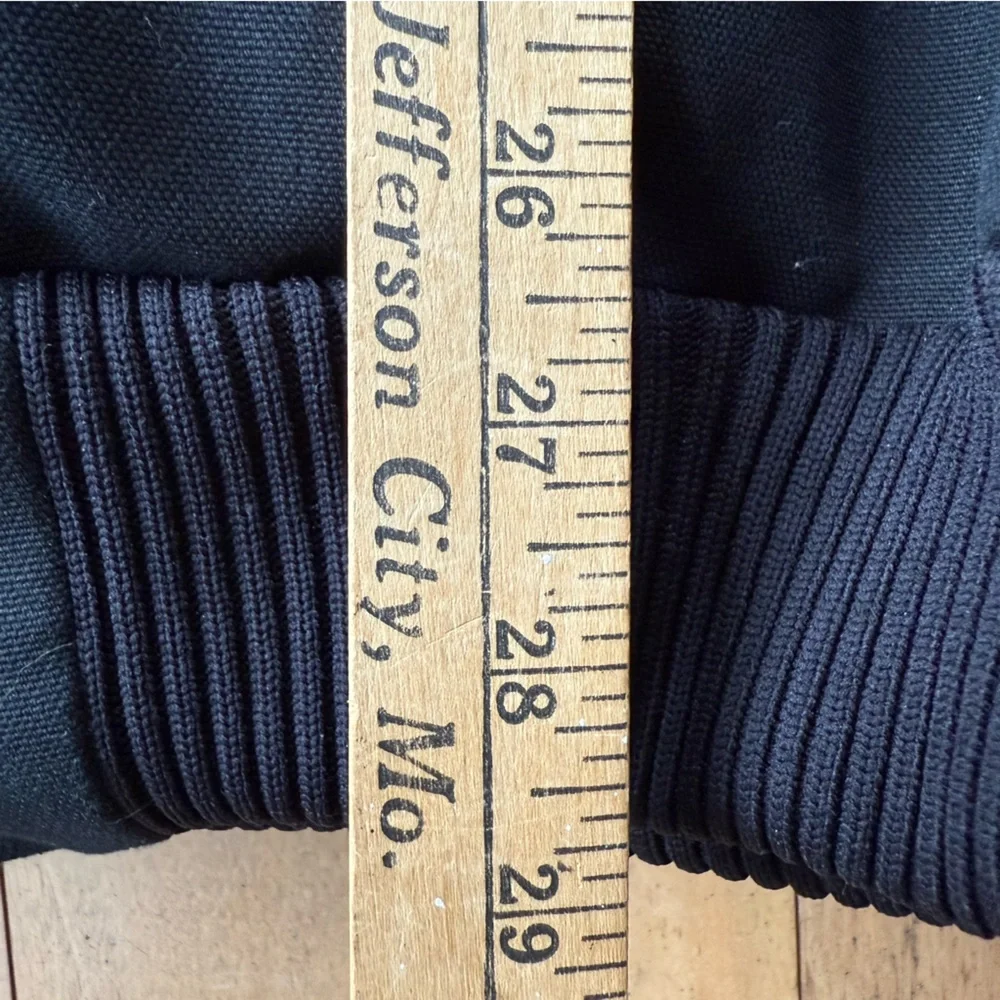 Carhartt Jacket Hooded Quilted‎ Black RN# 14806 Size 2XL XXL Heavy Thick Co Logo